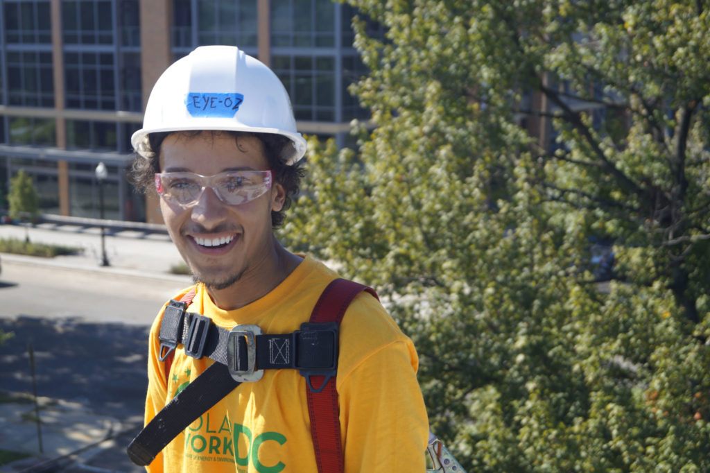 DC resident on the roof with the SolarWorks DC program. 