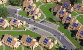 Triangle Court development in Richmond, CA with solar on 98 rooftops.